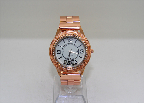 Professionele 18K nam het gouden Horloge van het Diamantkwarts voor vriendschappelijke vrouweneco toe